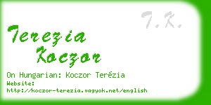 terezia koczor business card