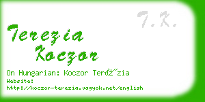 terezia koczor business card